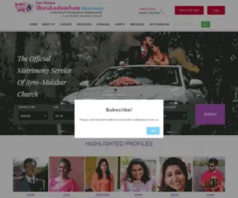 Thirukudumbammatrimony.com(Syro Malabar Matrimony Network) Screenshot