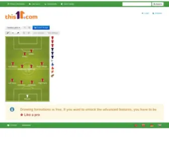 This11.com(Football formations and tactics) Screenshot