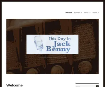 Thisdaybenny.com(This Day in Jack Benny Podcast) Screenshot