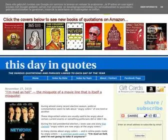 Thisdayinquotes.com(A blog about famous quotations (quotes that most people are or should be familiar with)) Screenshot
