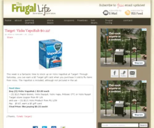 Thisfrugallife.com(This Frugal Life) Screenshot