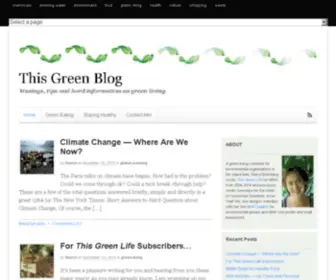 Thisgreenblog.com(This Green Blog) Screenshot