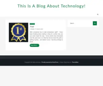 Thisisablogabout.technology(This is a blog about Technology) Screenshot