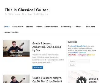 Thisisclassicalguitar.com(This is Classical Guitar) Screenshot