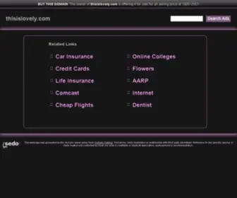 Thisislovely.com(User Experience Architect) Screenshot