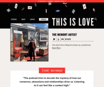 Thisislovepodcast.com(This Is Love) Screenshot