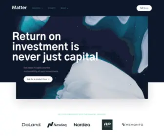 Thisismatter.com(Unlock critical ESG insights about investments) Screenshot