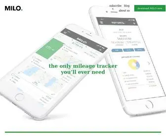 Thisismilo.com(Mileage tracker by Milo) Screenshot