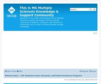 Thisisms.com(This Is MS Multiple Sclerosis Knowledge & Support Community) Screenshot