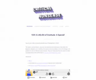 Thisisnonsense.com(Critical Nonsense) Screenshot