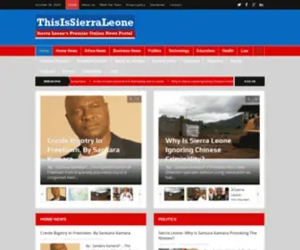 Thisissierraleone.com(This is Sierra Leone) Screenshot