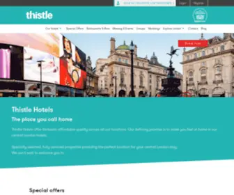 Thistlehotels.com(Central London Hotels) Screenshot