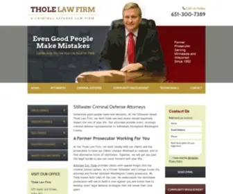 Tholelaw.com(Stillwater Criminal Defense Lawyer) Screenshot