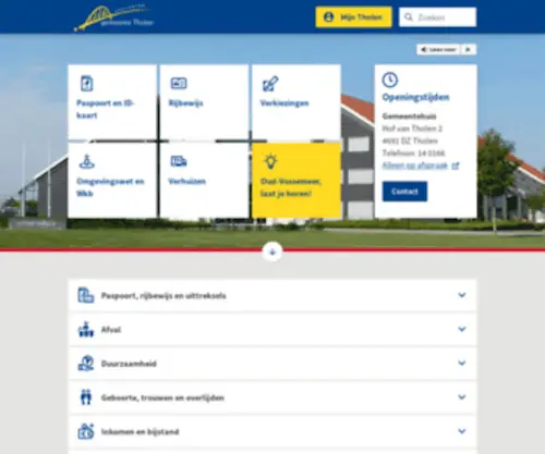 Tholen.nl(Gemeente Tholen Internet) Screenshot