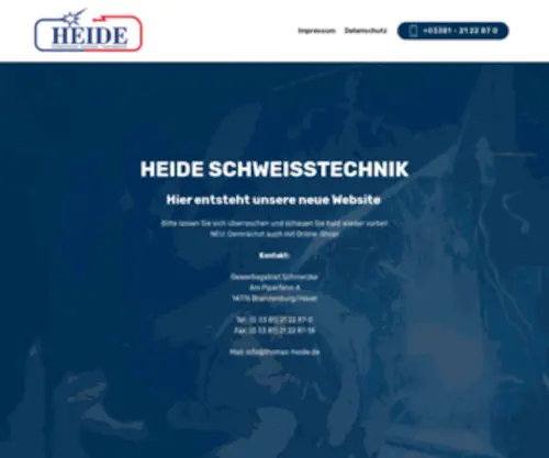 Thomas-Heide.de(Heide Schweisstechnik) Screenshot