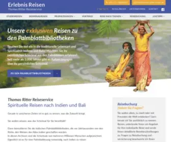 Thomas-Ritter-Reisen.de(Spirituelle Reisen nach Indien und Bali) Screenshot