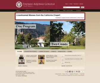 Thomasaquinas.edu(Thomas Aquinas College) Screenshot