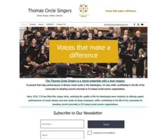 Thomascirclesingers.org(The Thomas Circle Singers) Screenshot