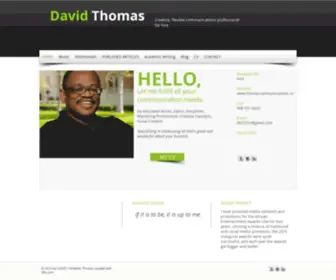 Thomascommunications.co(David Thomas Writer) Screenshot