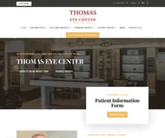 Thomaseyecenter.com(Thomas Eye Center Athens Optometry Eye Exams Eye Wear Contact Lens) Screenshot