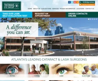 Thomaseye.com(Eye Care Atlanta) Screenshot