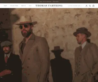 Thomasfarthing.co.uk(Fine Suiting & Headwear Specialists. Each garment) Screenshot