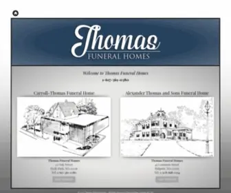 Thomasfuneralhomes.com(Thomas Funeral Homes) Screenshot