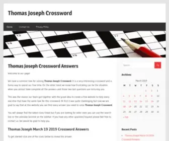 Thomasjosephcrossword.com(Thomas Joseph Crossword Answers) Screenshot