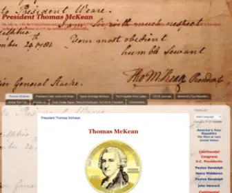 Thomasmckean.com(President Thomas McKean) Screenshot