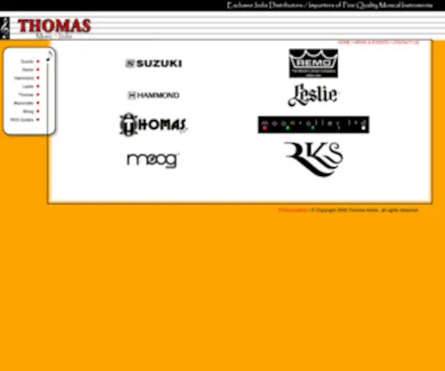Thomasmusicindia.com(Thomas Music India) Screenshot