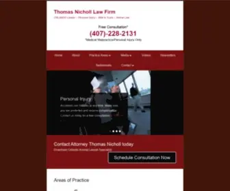 Thomasnicholllawfirm.com(Orlando Attorney and Veterinarian Lawyer. Dr. Nicholl) Screenshot