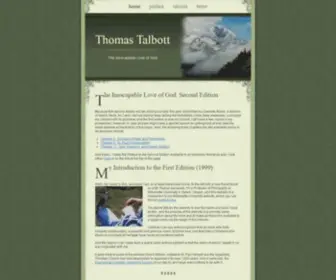 Thomastalbott.com(The Inescapable Love of God) Screenshot