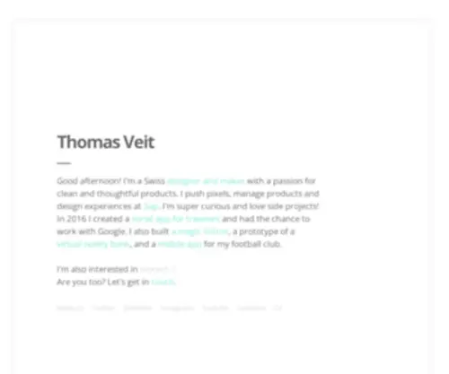 Thomasveit.com(Thomas Veit) Screenshot