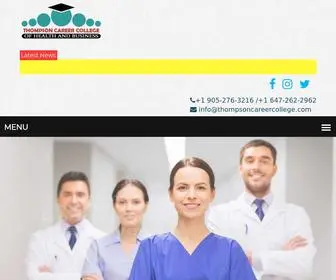 Thompsoncareercollege.com(Best Career College in Ontario) Screenshot