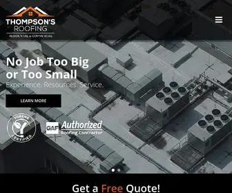 Thompsonsroofing.com(Thompson's Roofing) Screenshot