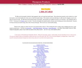 Thompsontransfers.com(Heat Transfers) Screenshot