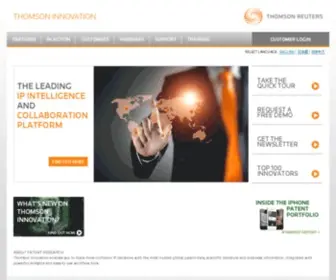 Thomsoninnovation.com(Thomson Reuters) Screenshot