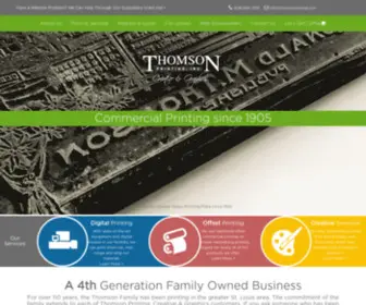 Thomsonprinting.com(Commercial Printer) Screenshot