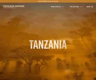 Thomsonsafaris.com(Wildlife Safaris) Screenshot