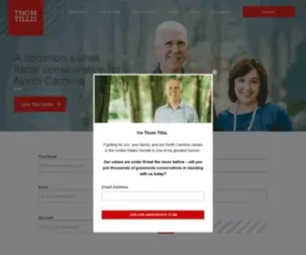 Thomtillis.com(Thom Tillis) Screenshot