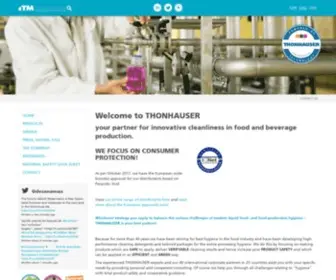 Thonhauser.net(Your partner for innovative cleanliness in food and beverage production) Screenshot