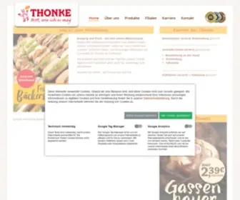 Thonke.de(Bäcker Thonke) Screenshot