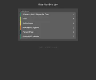 Thor-Hombra.pro(Thor Hombra) Screenshot