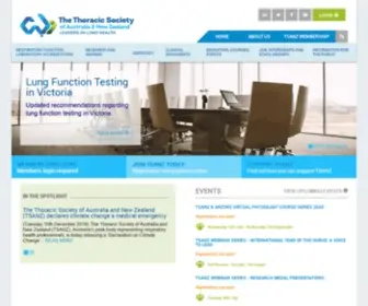 Thoracic.org.au(The Thoracic Society of Australia and New Zealand (TSANZ)) Screenshot