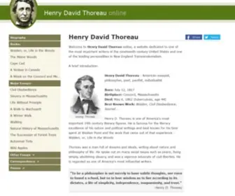 Thoreau-Online.org(Henry David Thoreau online) Screenshot