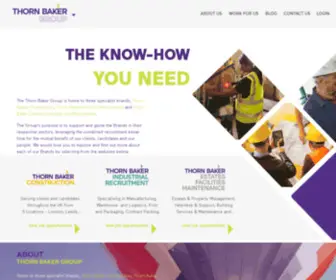 Thornbaker.co.uk(Thorn Baker Group Your Recruiter of Choice) Screenshot