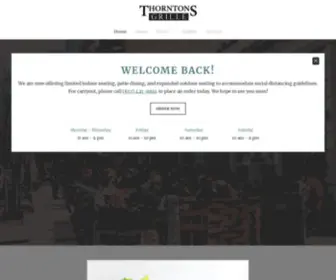 Thorntonsgrille.com(Thornton's Fenway Grille) Screenshot