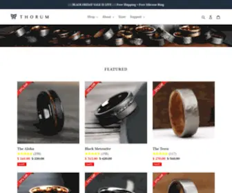 Thorum.com(Men's Wedding Rings) Screenshot