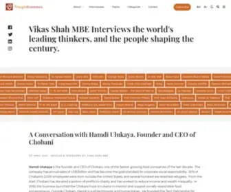 Thoughteconomics.com(Vikas Shah MBE DL Interviews the world's leading thinkers) Screenshot
