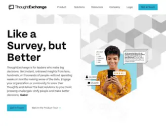 Thoughtexchange.com(The Crowdsourcing Platform for Leaders) Screenshot